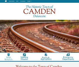 Image of the new Camden Delaware responsive website