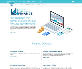 Image of the new Department of Finance CLF4 website