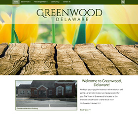 Image of Greenwood Delaware's new responsive website