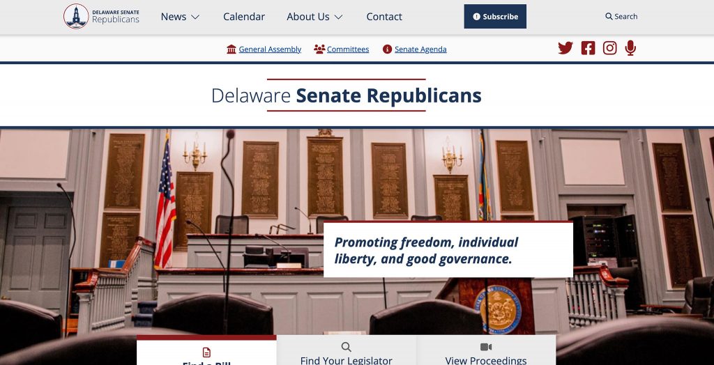 Senate Republicans website homepage