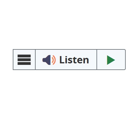 ReadSpeaker icon featuring a speaker icon, the word Listen, and a green play button