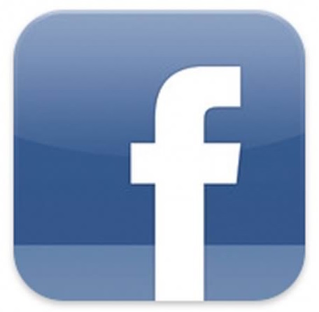 The Facebook logo, a white letter F over a blue background.