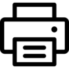 An icon representing a computer printer.