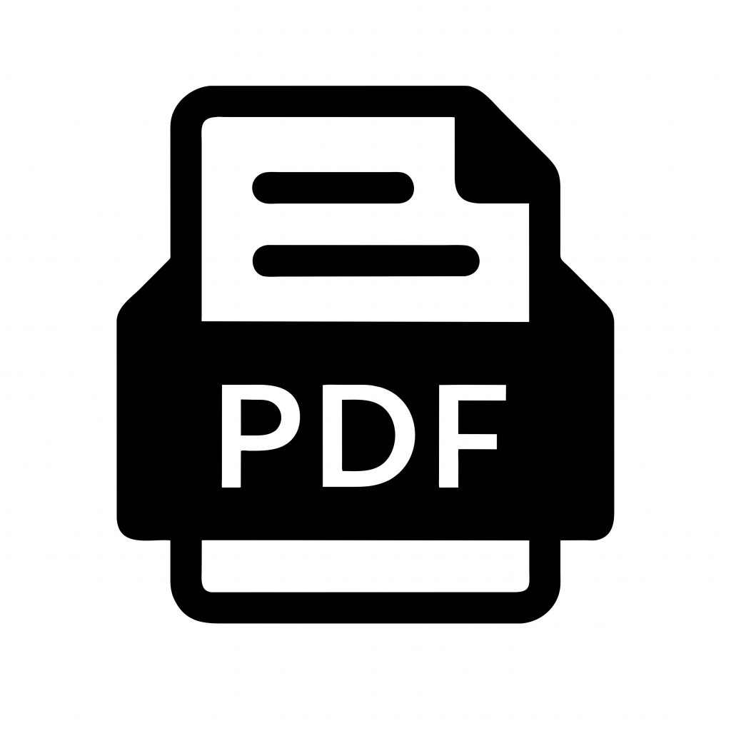 Icon symbolizing Portable Document Format or PDF files