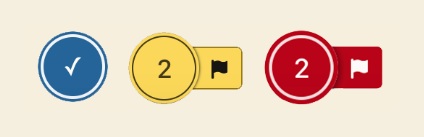 Three alerting icons from the Editorially software.