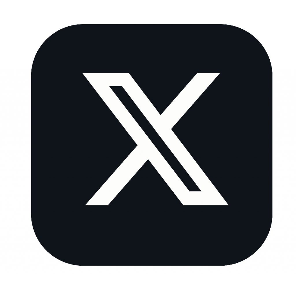 The former Twitter company called X logo.