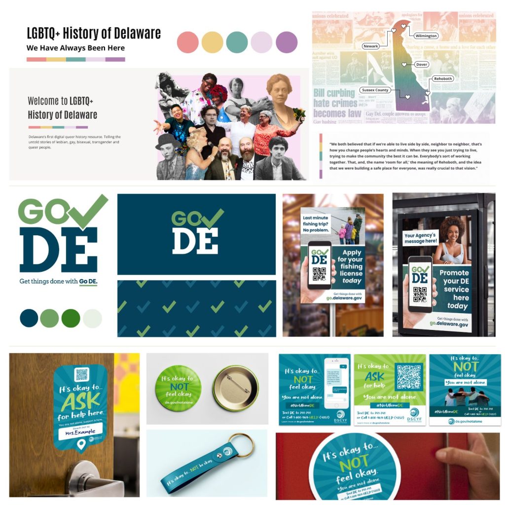 collage of branding projects created by GIC