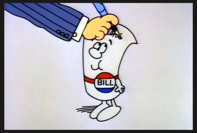 Cartoon bill from 1970's Schoolhouse Rock series.