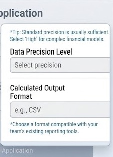 Screenshot of a form with helpful hint text above and below the fields.